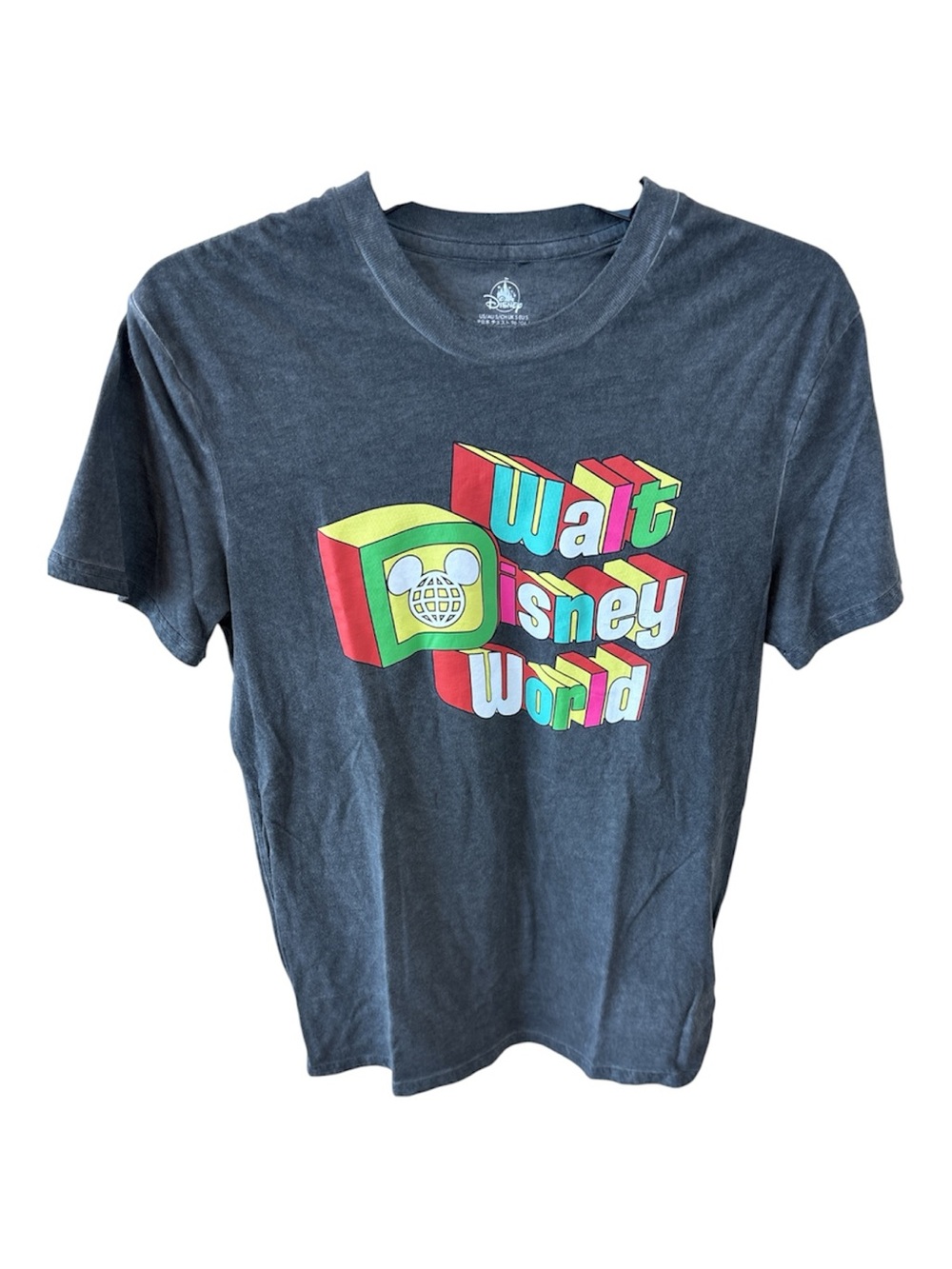 Disney Black Short Sleeve Walt Disney World 3D Block Logo Tee